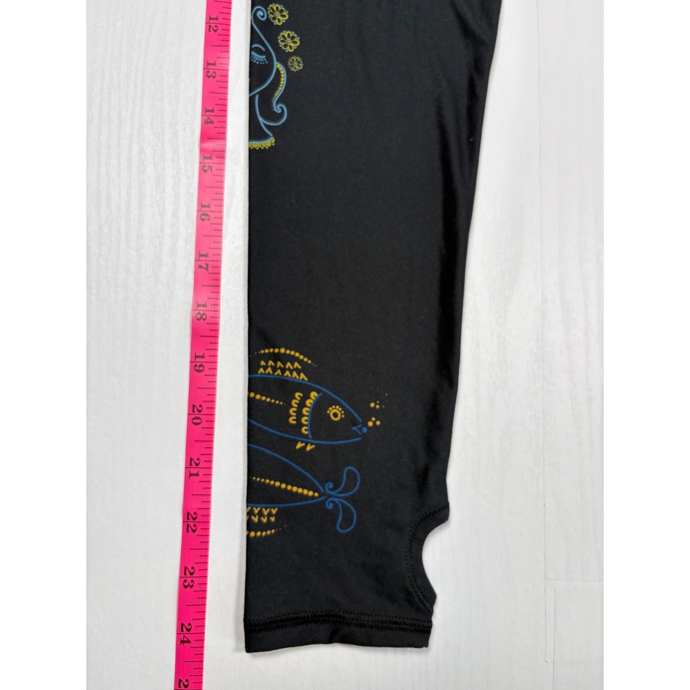 Johnny Was Active Celestin Step Hem Tee Black Zodiac Celestial Long Sleeve S NEW - Picture 13 of 14
